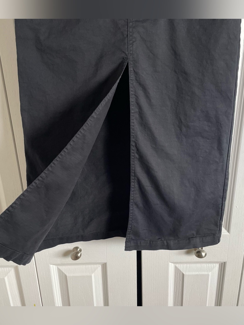A New Day Surplus Utility Maxi Skirt Women’s S Black Split Cotton Elastic Waist - Picture 4 of 15